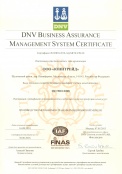 Re-certification by the Management System Standard ISO 9001:2008